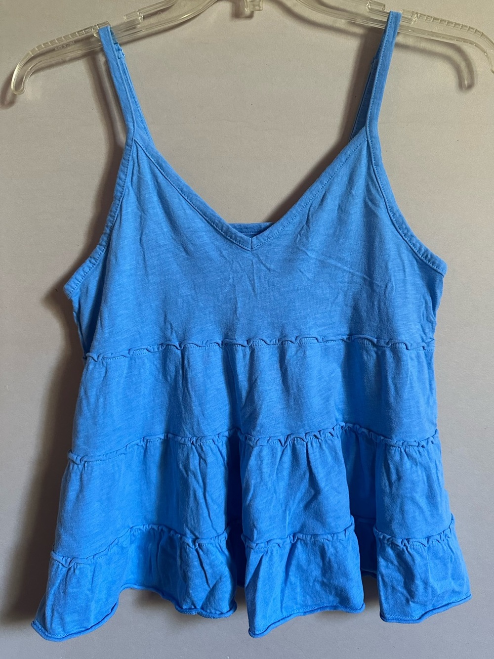 American Eagle Blue Spaghetti Strap Tank Top Adjustable Straps Sz XS
